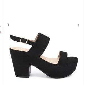 Faux Suede Platform Heels